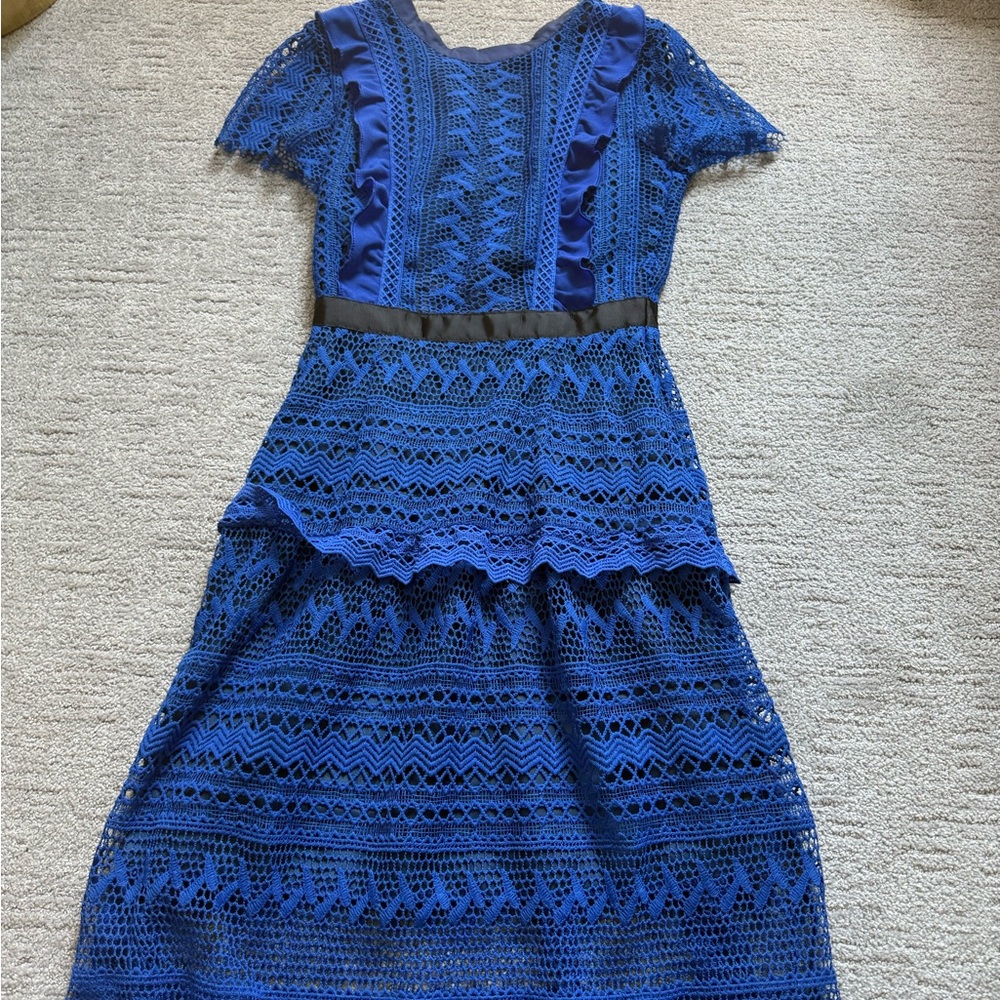 Sezane Blue Midi dress